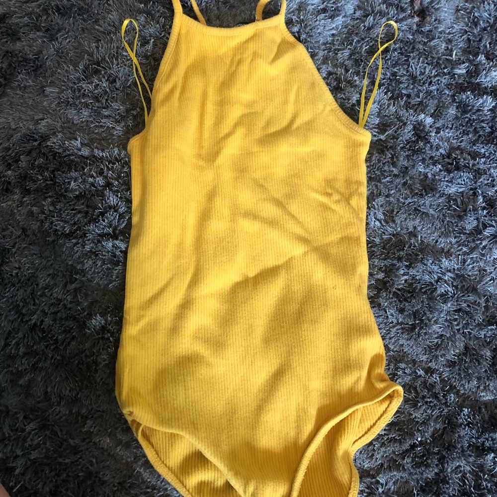 yellow body suite
